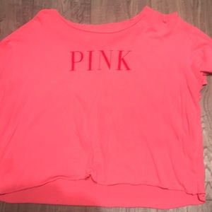 Pink cropped T-shirt
